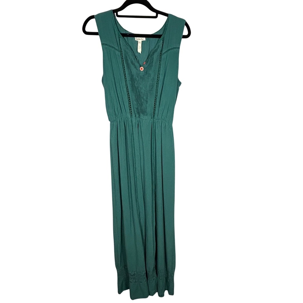 Matilda Jane Green Ruffle Button Maxi Dress Size S